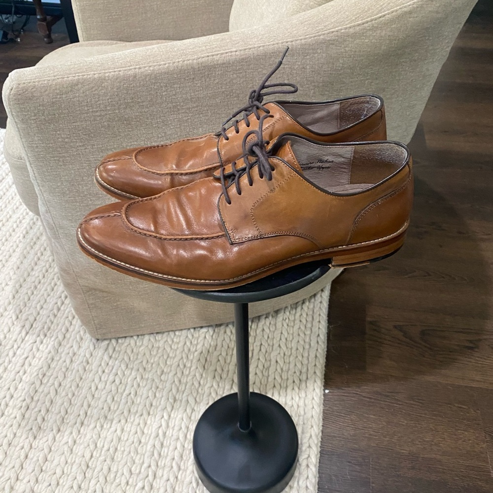 Elegant Brown Leather Men's Oxfords